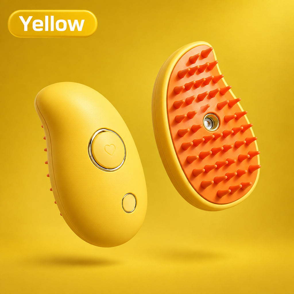 Cat Dog Pet Spray Massage Brush 3 in 1 One Button Steam Spray Folding Rotatable Floating Hair Bath Hair Removal Brush Comb