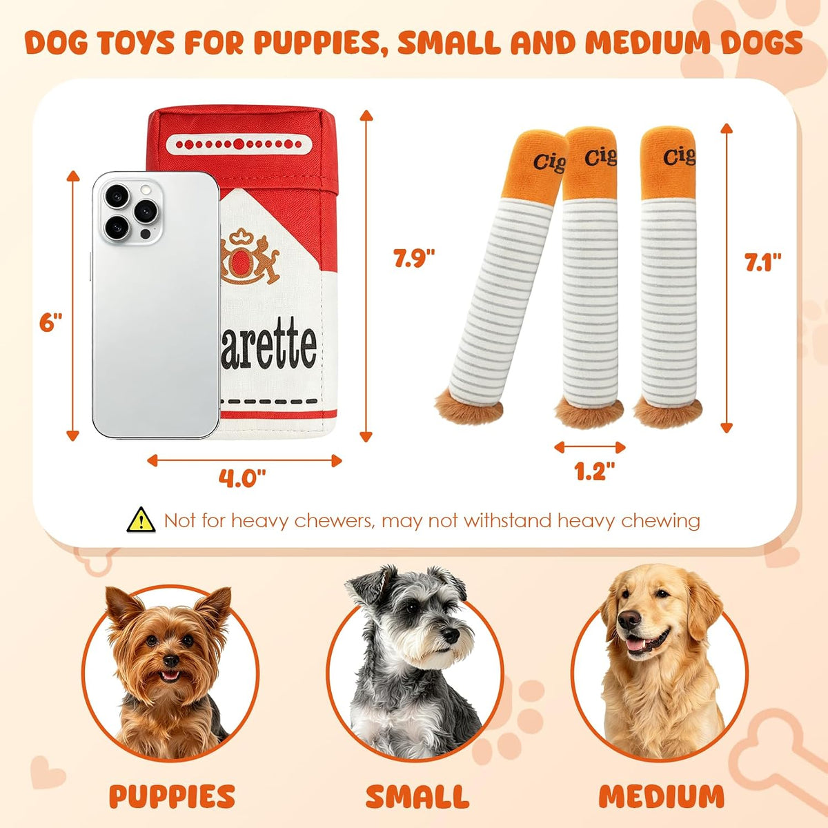 Funny Dog Toys for Small Medium Dogs, Squeaky Interactive Dog Toy