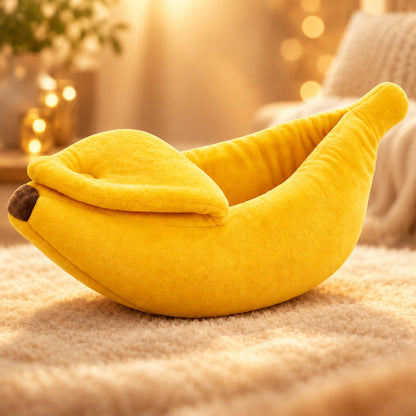 Banana Cat Bed House Funny Cute Cozy Cat Mat Beds Warm Durable Portable Pet Basket Kennel Dog Cushion Cat Pet Supplies ﻿